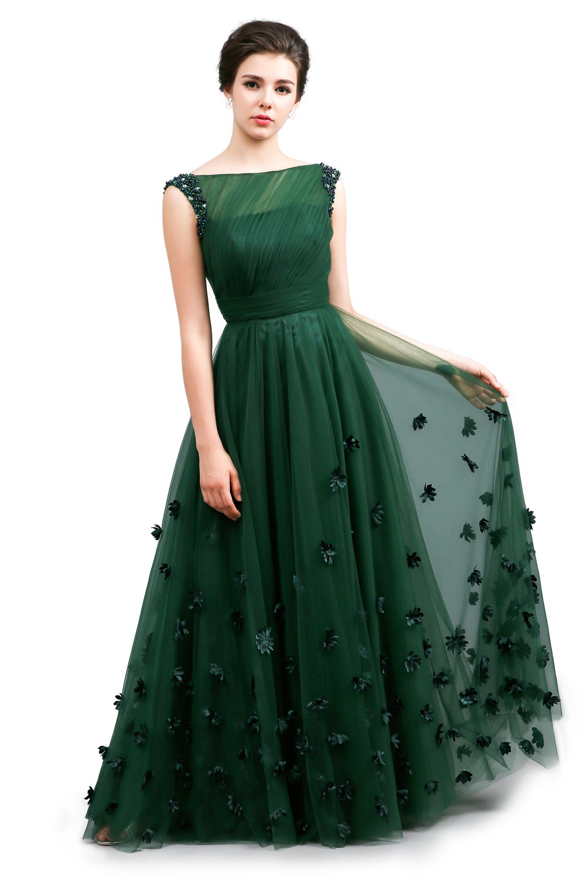 Floor Length Long Prom Dress Sleeveless Evening Party Dress